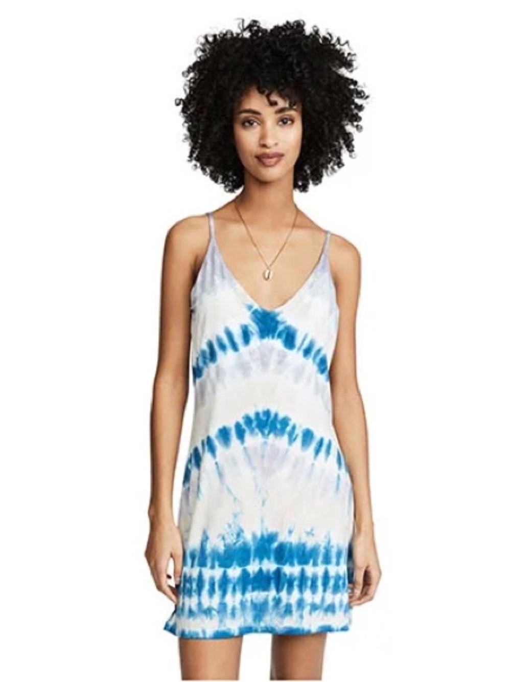 Young Fabulous & Broke Blue White and Purple Tie Dye Slip Dress , retails $172